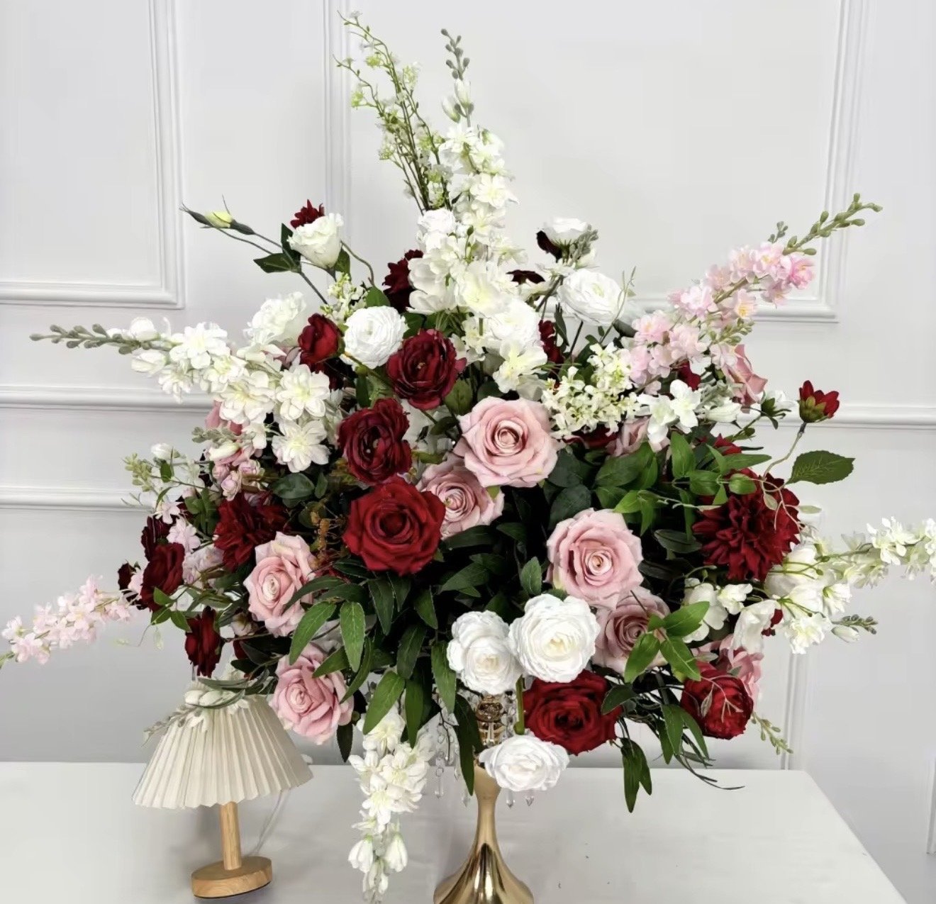 Burgundy and Pink Floral Arrangement